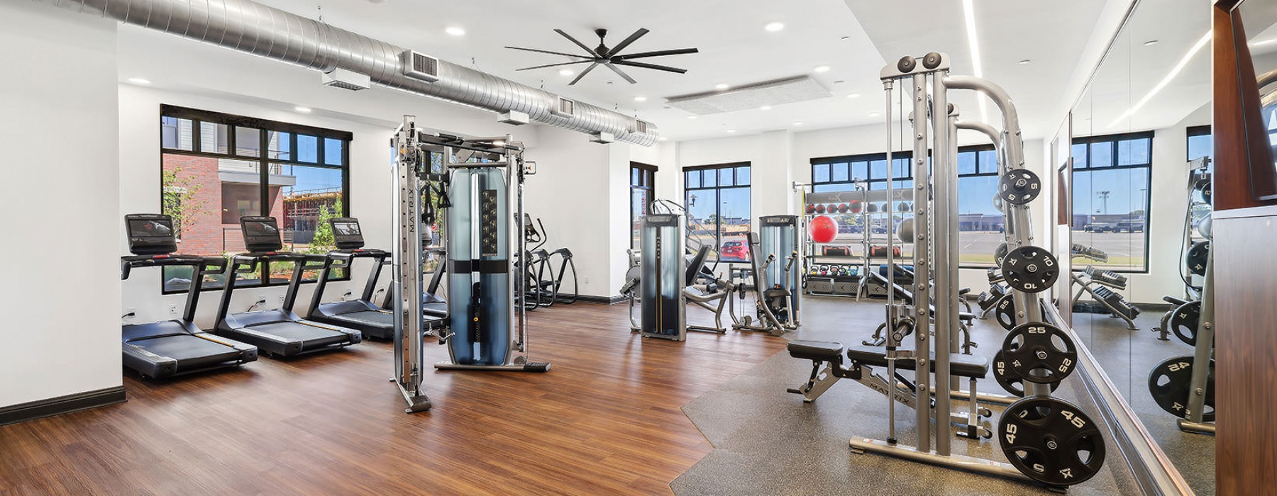 Spacious, well equipped fitness center at Metronome at MidCity