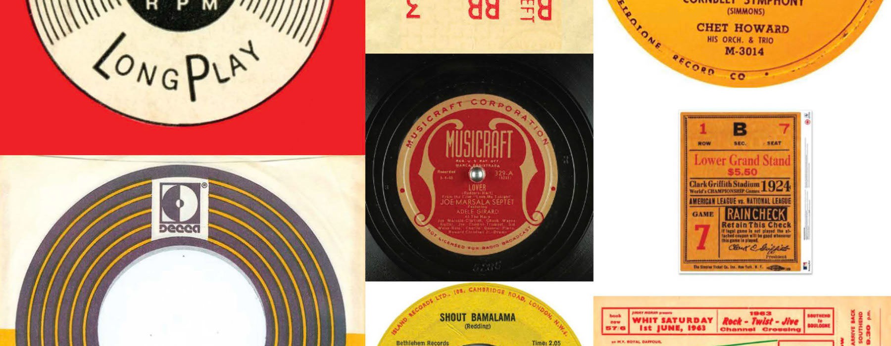 layout of various record albums